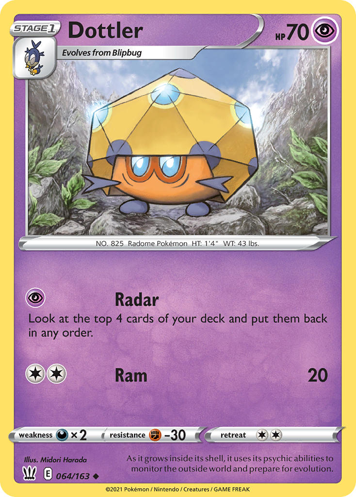 Battle Styles Dottler [Reverse Holo] Pokémon card